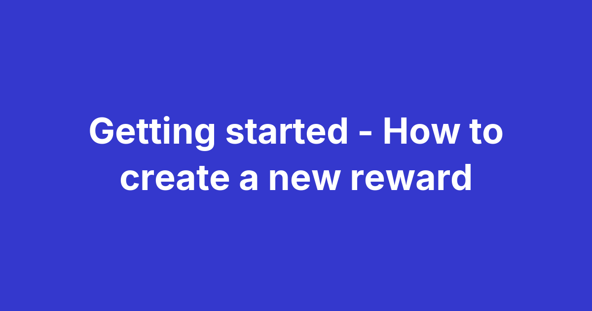 Magma reward creation form showing name, description, points required, stock and reward image fields