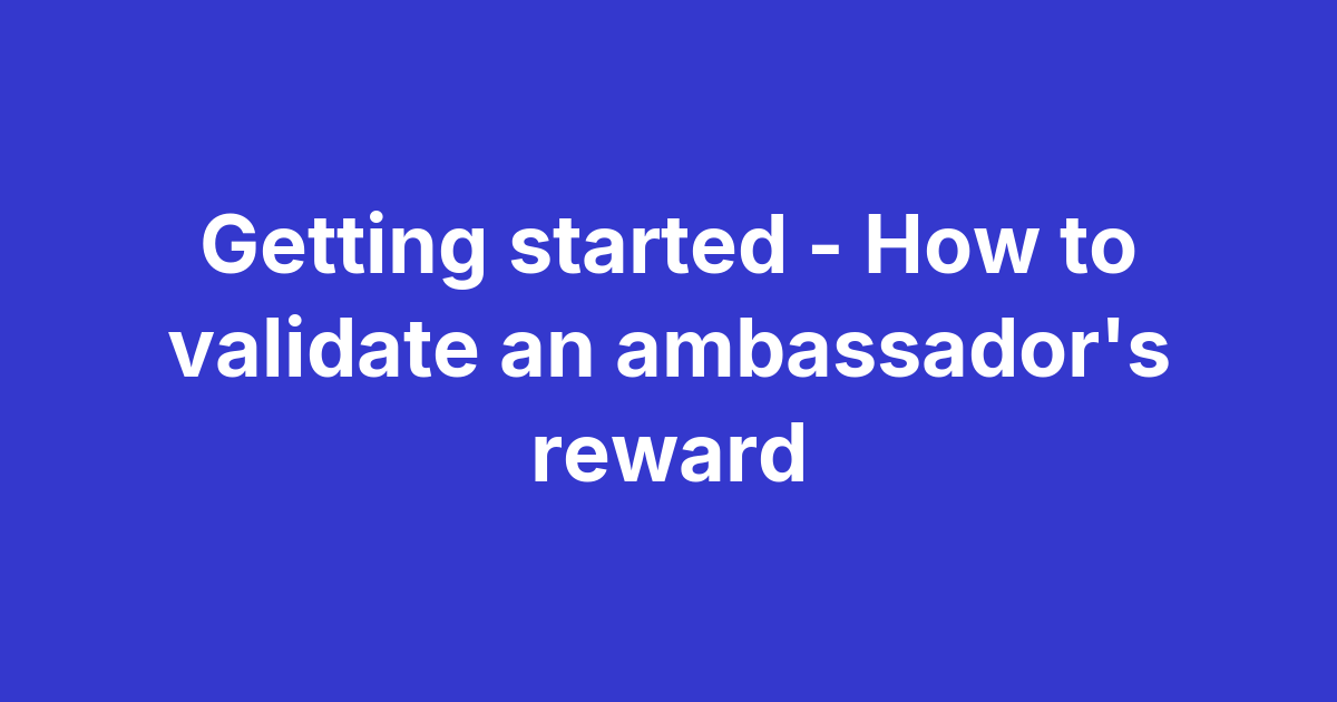 Magma rewards dashboard showing pending ambassador reward requests with validation status and distribution history